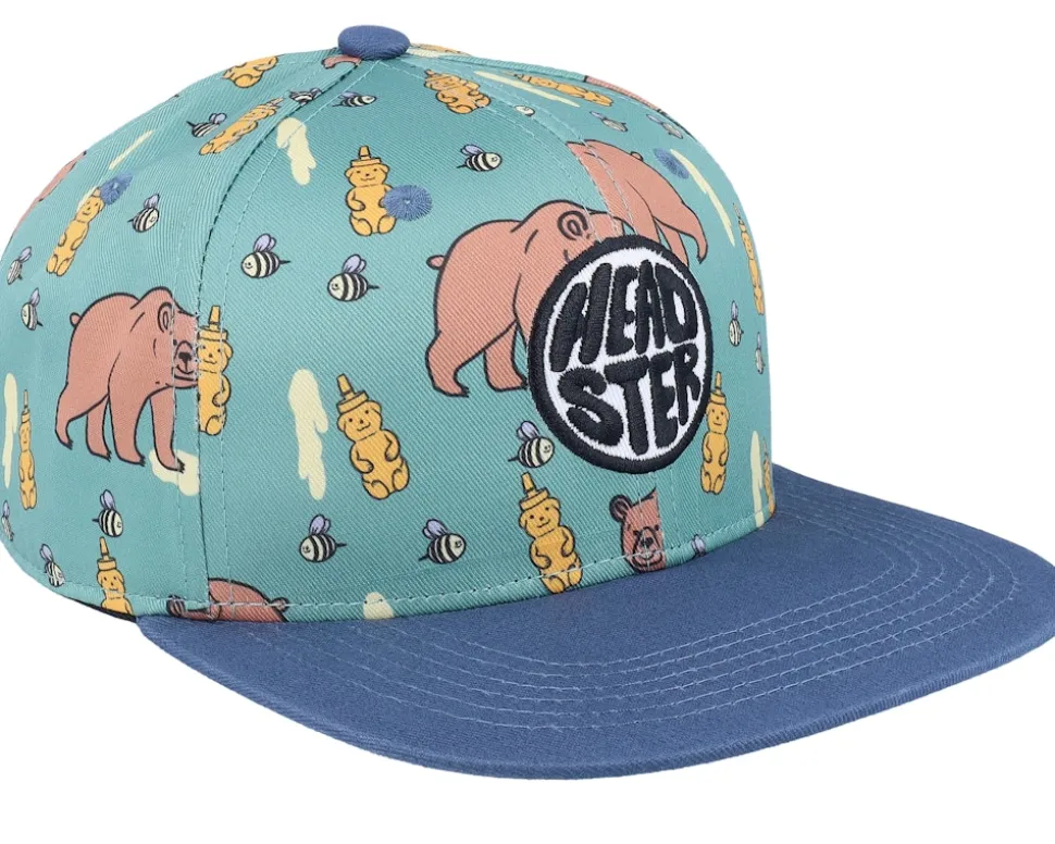 Kids Honey Bear Iguana Green Snapback - Headster