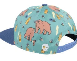 Kids Honey Bear Iguana Green Snapback - Headster