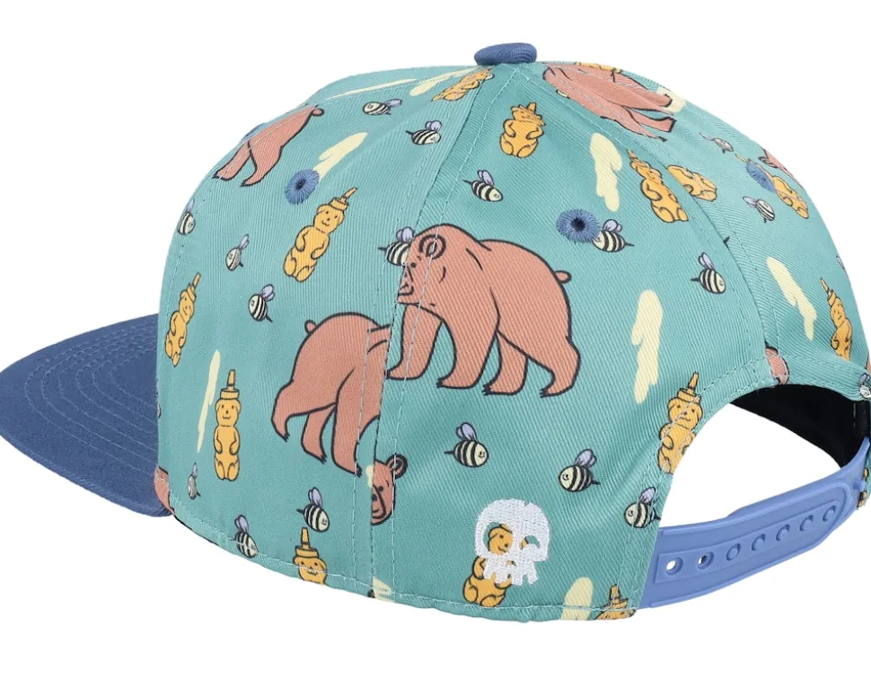 Kids Honey Bear Iguana Green Snapback - Headster
