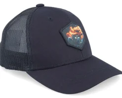 Kids Hot Rod Car Patch Black Trucker - Kiddo Cap