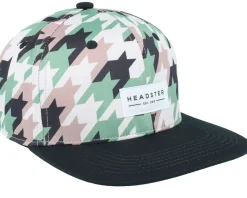 Kids Houndstooth Iguana Green Snapback - Headster