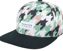 Kids Houndstooth Iguana Green Snapback - Headster