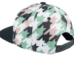 Kids Houndstooth Iguana Green Snapback - Headster