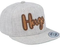 Kids Hugo Engraved Patch Heather Grey Snapback - Kiddo Cap