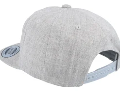 Kids Hugo Engraved Patch Heather Grey Snapback - Kiddo Cap