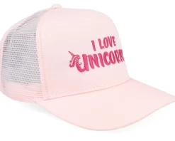 Kids I Love Unicorns Pastel Pink/Pastel Pink A-frame Trucker - Unicorns
