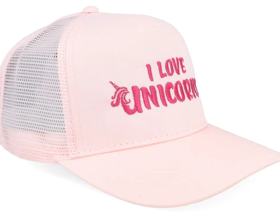 Kids I Love Unicorns Pastel Pink/Pastel Pink A-frame Trucker - Unicorns