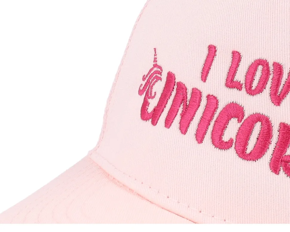 Kids I Love Unicorns Pastel Pink/Pastel Pink A-frame Trucker - Unicorns