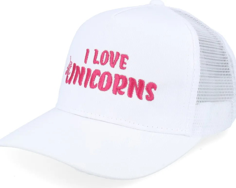 Kids I Love Unicorns Pastel Pink/Pastel Pink A-frame Trucker - Unicorns
