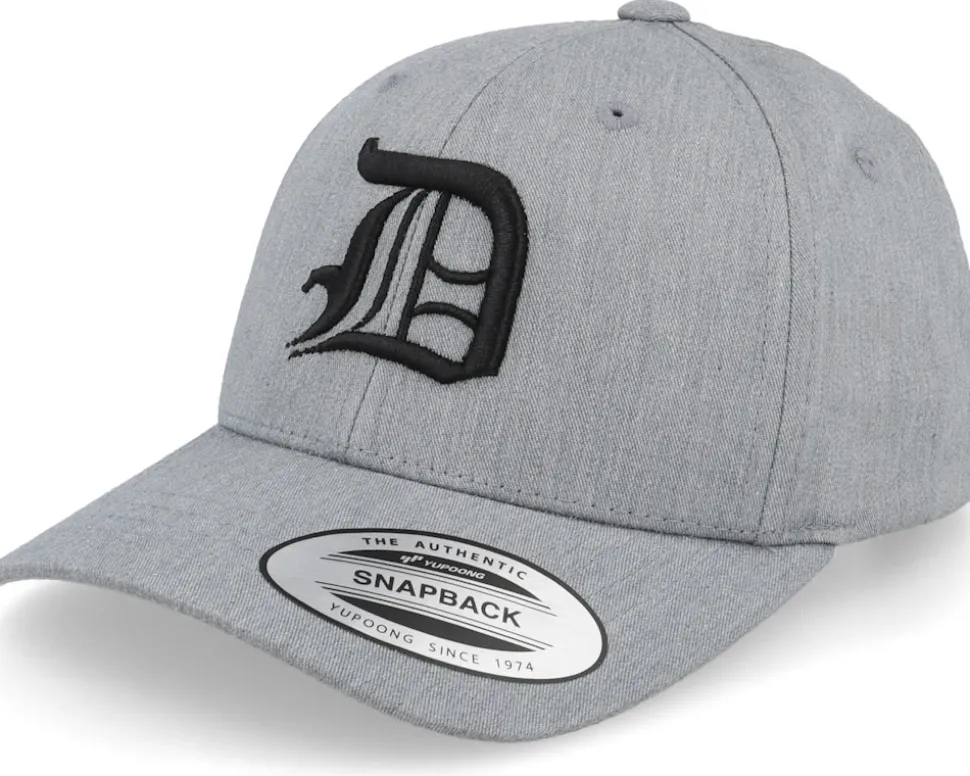 Kids J Letter 3d Heather Grey Adjustable - Kiddo Cap