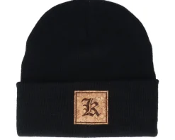 Kids K Letter Patch Black Cuff - Kiddo Cap