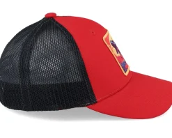 Kids Kids T-rex Red/Yellow Patch Scarlet/Black Trucker - Kiddo Cap