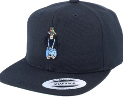 Kids Kikazaru Hear Nothing Monkey Black Snapback - Kiddo Cap