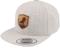 Kids King On The Hill Lion Heather Grey Snapback - Kiddo Cap