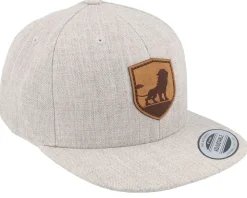 Kids King On The Hill Lion Heather Grey Snapback - Kiddo Cap