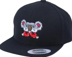 Kids Koala Bear Boxer Black Snapback - Kiddo Cap