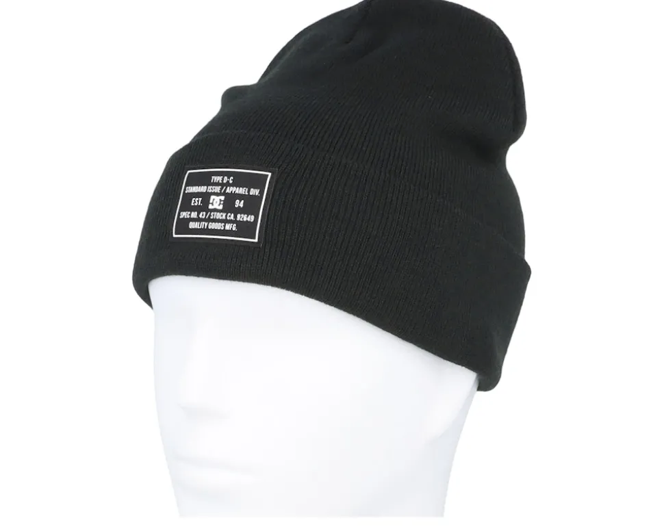 Kids Label Beanie Black Cuff - DC