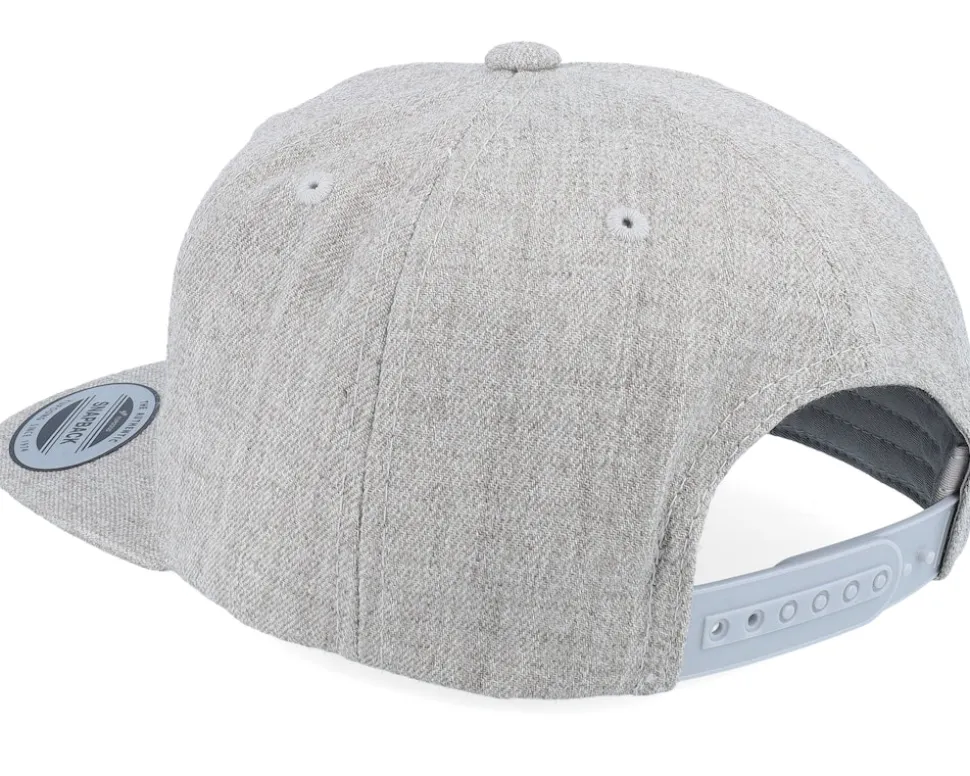 Kids Leah Engraved Patch Heather Grey Snapback - Kiddo Cap
