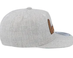 Kids Leah Engraved Patch Heather Grey Snapback - Kiddo Cap