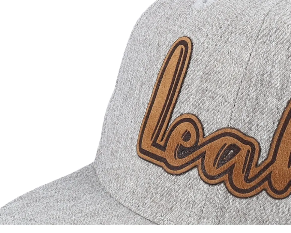 Kids Leah Engraved Patch Heather Grey Snapback - Kiddo Cap