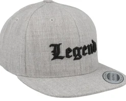 Kids Legend Old English 3d Heather Grey Snapback - Kiddo Cap