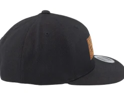 Kids Leopard Leo Patch Black Snapback - Kiddo Cap