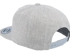 Kids Lilly Engraved Patch Heather Grey Snapback - Kiddo Cap