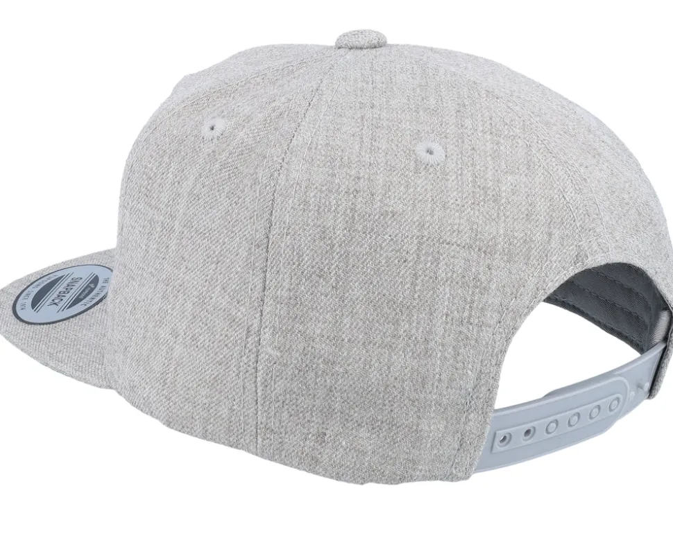 Kids Lilly Engraved Patch Heather Grey Snapback - Kiddo Cap