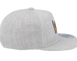 Kids Lilly Engraved Patch Heather Grey Snapback - Kiddo Cap
