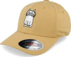 Kids Little Cat With Glasses Curry Flexfit - Kiddo Cap