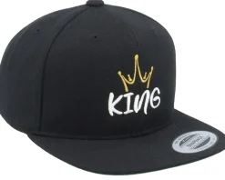 Kids Little King Crown Black Snapback - Kiddo Cap
