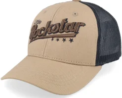Kids Little Rockstar Caramel/Black Trucker - Kiddo Cap