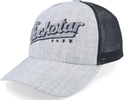 Kids Little Rockstar Heather Grey/Black Trucker - Kiddo Cap