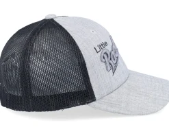 Kids Little Rockstar Heather Grey/Black Trucker - Kiddo Cap