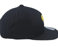 Kids Little Yellow Dinosaur Toddler Black Snapback - Kiddo Cap