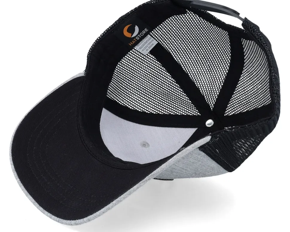 Kids Lizard With Hat Patch Heather Grey/Black - Kiddo Cap