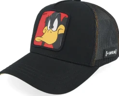 Kids Looney Tunes Daffy Duck Black Trucker - Capslab