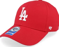 Kids Los Angeles Dodgers Raised Basic Mvp Red Adjustable - 47 Brand