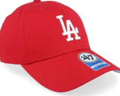 Kids Los Angeles Dodgers Raised Basic Mvp Red Adjustable - 47 Brand