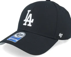 Kids Los Angeles Dodgers Raised Basic Mvp Black Adjustable - 47 Brand