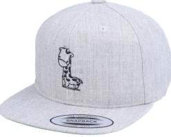 Kids Lovely Giraffe Heather Grey Snapback - Kiddo Cap