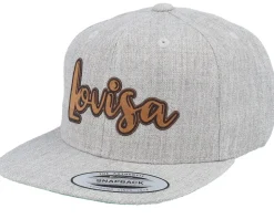 Kids Lovisa Engraved Patch Heather Grey Snapback - Kiddo Cap