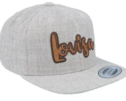 Kids Lovisa Engraved Patch Heather Grey Snapback - Kiddo Cap