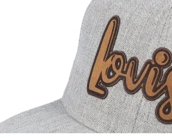 Kids Lovisa Engraved Patch Heather Grey Snapback - Kiddo Cap