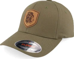 Kids Majestic Lion Olive Flexfit - Kiddo Cap