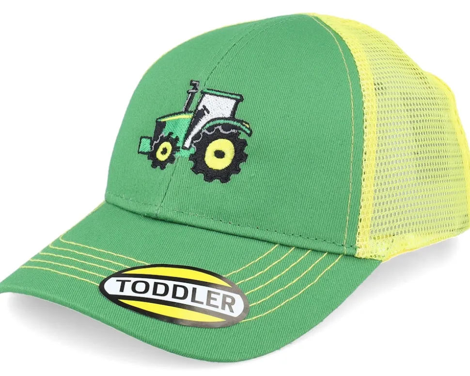 Kids Mesh Back Tractor Green/Yellow Trucker - John Deere