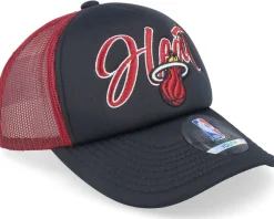 Kids Miami Heat NBA Foam Front Heat A-frame Trucker - Outerstuff
