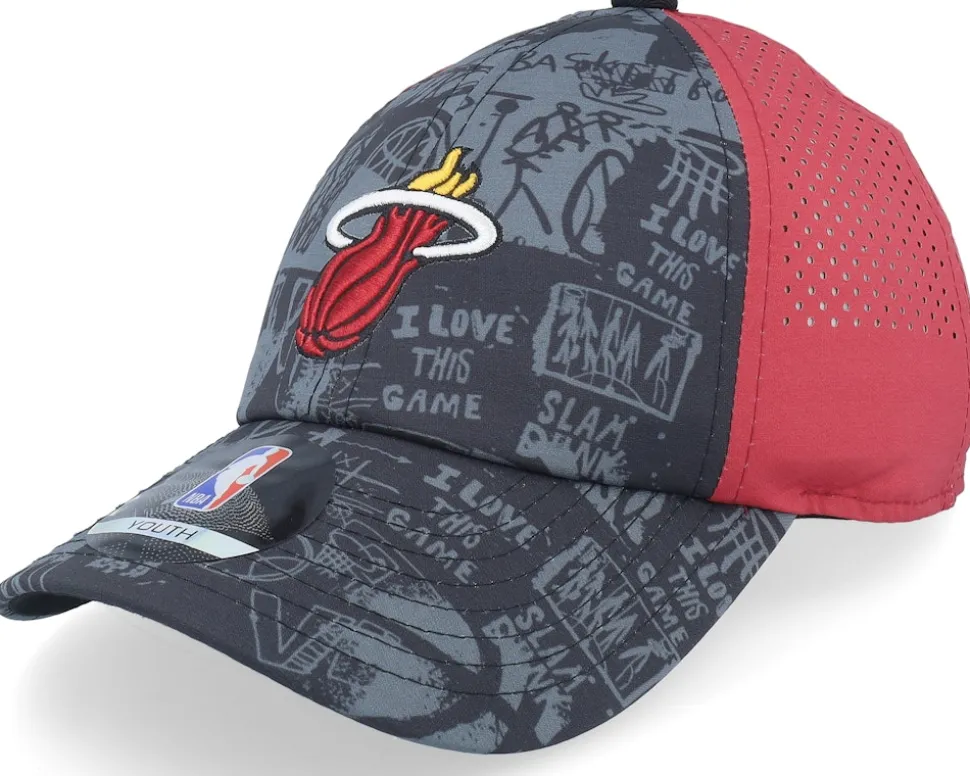 Kids Miami Heat NBA Street Black/Burgundy Adjustable - Outerstuff