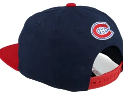 Kids Montreal Canadiens Logo Flatbrim Cap Navy/Red Snapback - Outerstuff