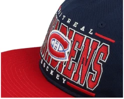Kids Montreal Canadiens Logo Flatbrim Cap Navy/Red Snapback - Outerstuff